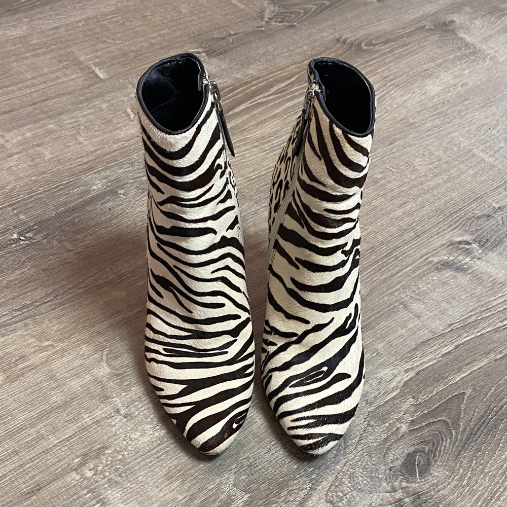Guess Zebra Pattern Ankle Boots